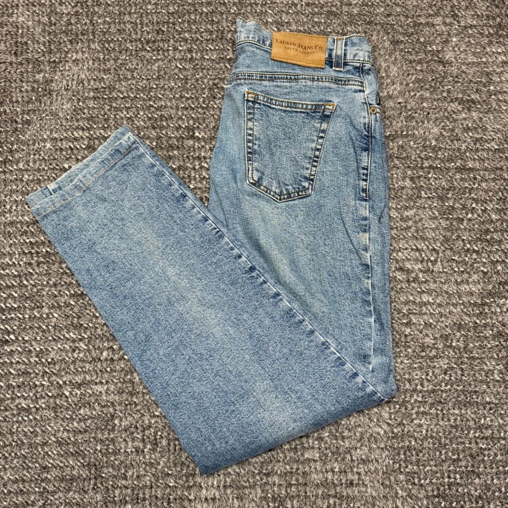 Ralph Lauren Lauren Jeans Co Womens Jeans 12P Petite Light Wash Denim